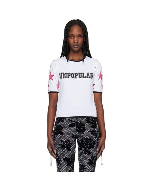 Chopova Lowena Black 'Unpopular' Fitted Jersey T-Shirt