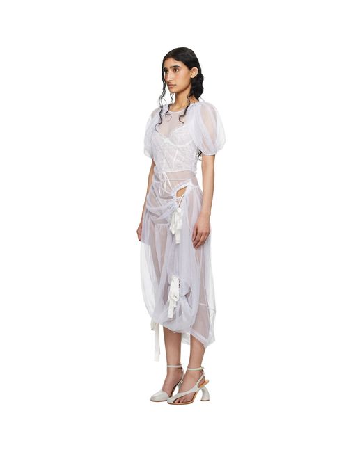 Wed Black Ssense Exclusive Off- Tie Midi Dress