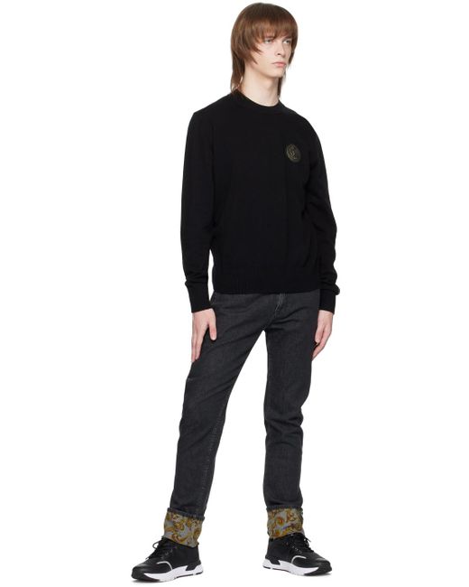 Versace Black V-emblem Sweater for men