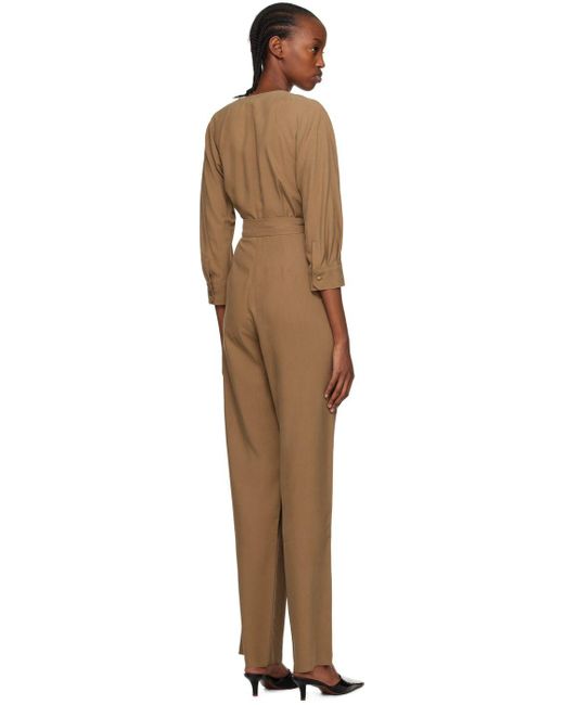 FULL LENGTH GABARDINE JUMPSUIT - Dark khaki