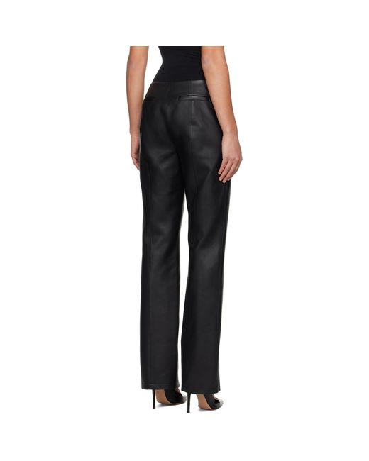 Stand Studio Black Nicolette Faux-leather Pants