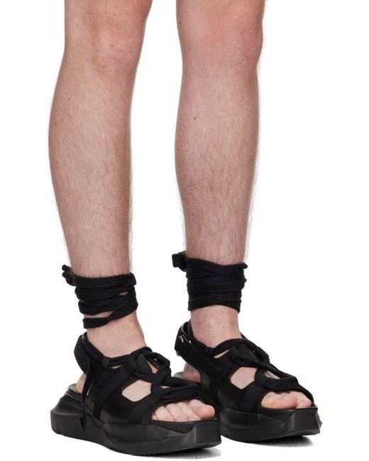 【関税＆送料込み】Rick Owens Geth Leather Slides Rick Owens Geth puffer slides for Men - Black in UAE | Level