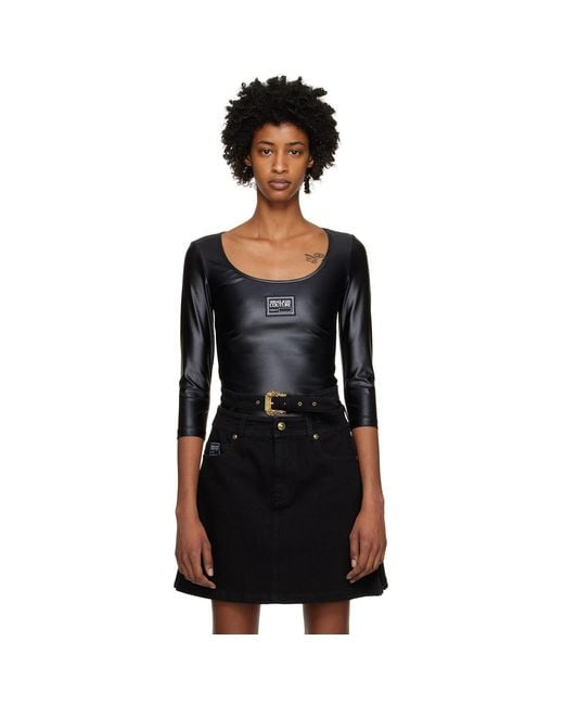 Versace Jeans Couture Black Patch Bodysuit