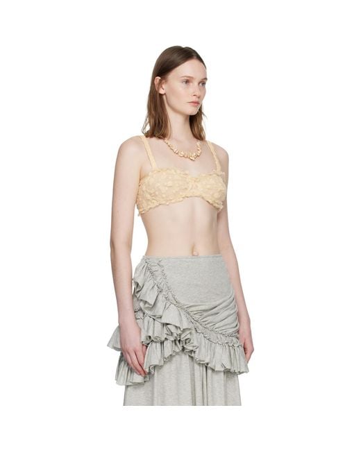 Dries Van Noten Multicolor Polka Dot Mesh Bralette