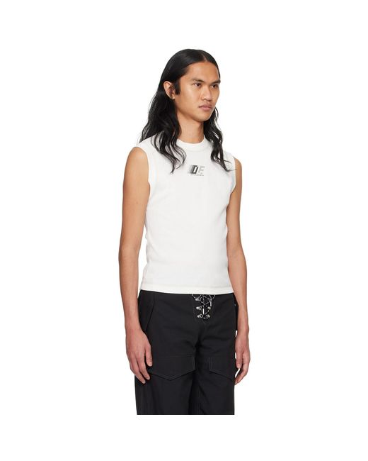 Dion Lee Black White 'dle' Tank Top for men