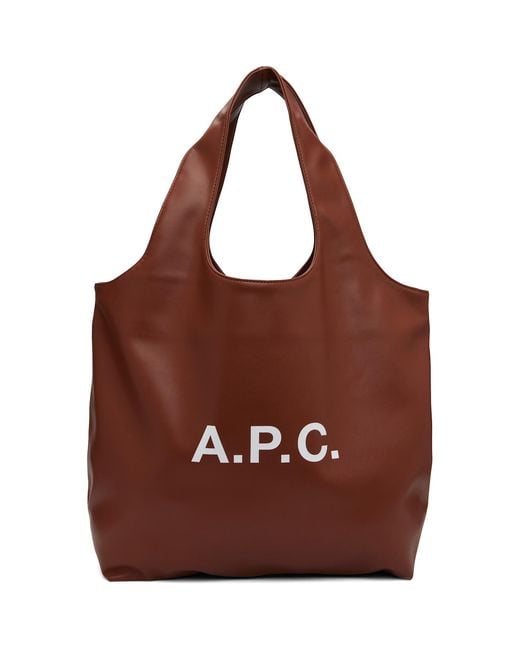 A.P.C. Brown Tan Ninon Tote