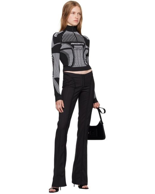 M I S B H V Black Europa Quarter-Zip Sport Top