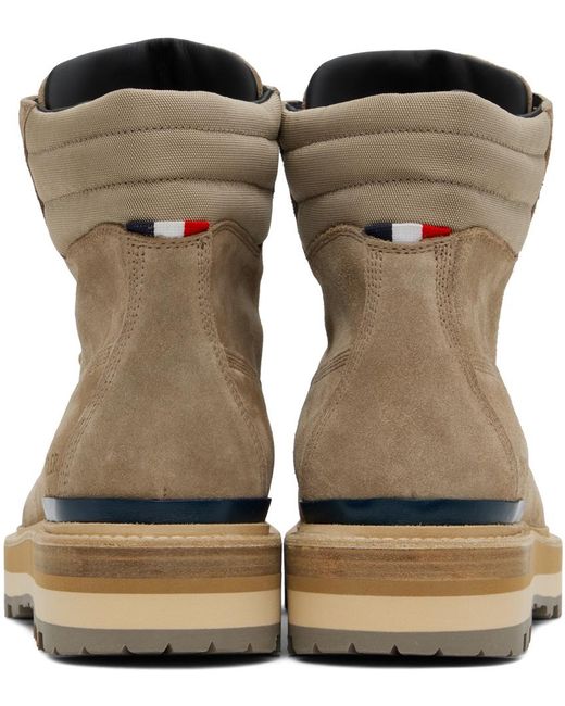 Moncler Brown Beige Peka Boots for men