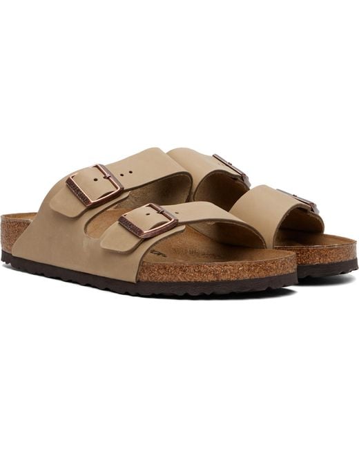 Birkenstock Brown Regular Arizona Oiled Leather Sandals for men