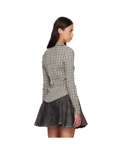 DIESEL Gray Check Shirt