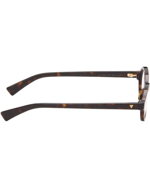 Bottega Veneta Brown Oval Glasses
