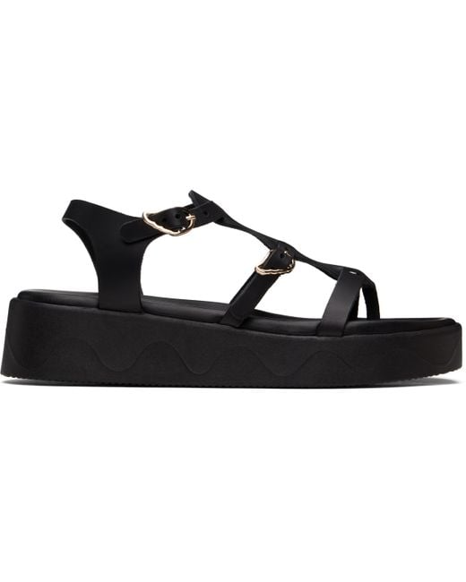 Ancient Greek Sandals ブラック Grace Kelly Wave サンダル Black