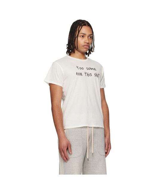R13 Multicolor Off- 'Too Sober' Boy T-Shirt for men