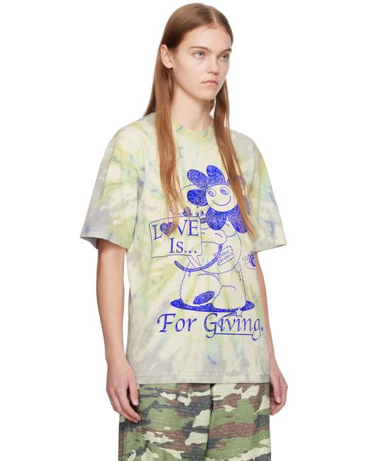 T-shirt 'love is for giving' et vert ONLINE CERAMICS en coloris Blue