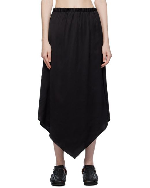 Baserange Black Cravat Midi Skirt