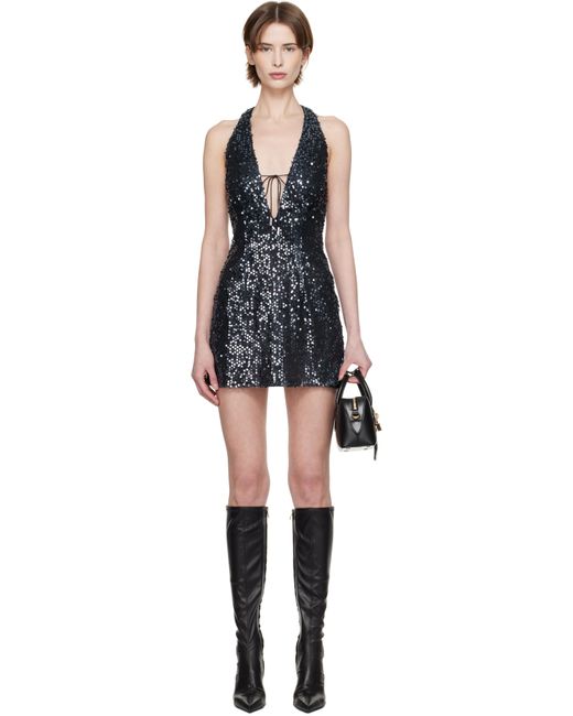 16Arlington ネイビー Alba ミニドレス Black