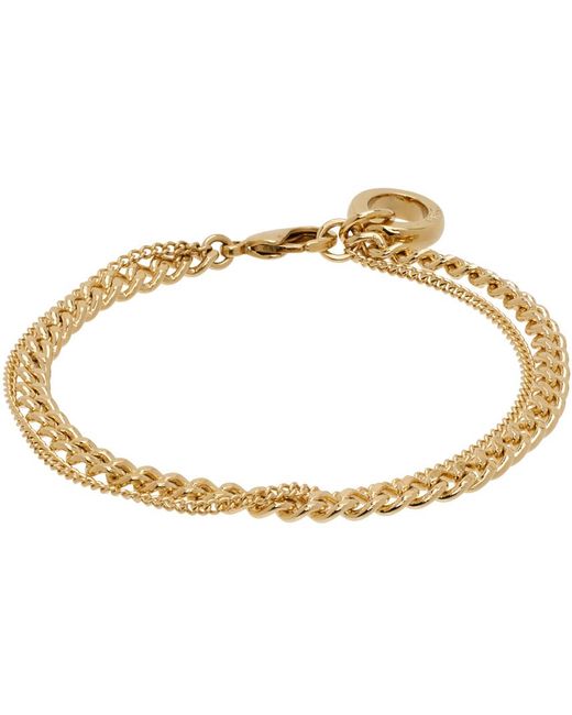 A.P.C. Black . Gold Minimalist Bracelet for men
