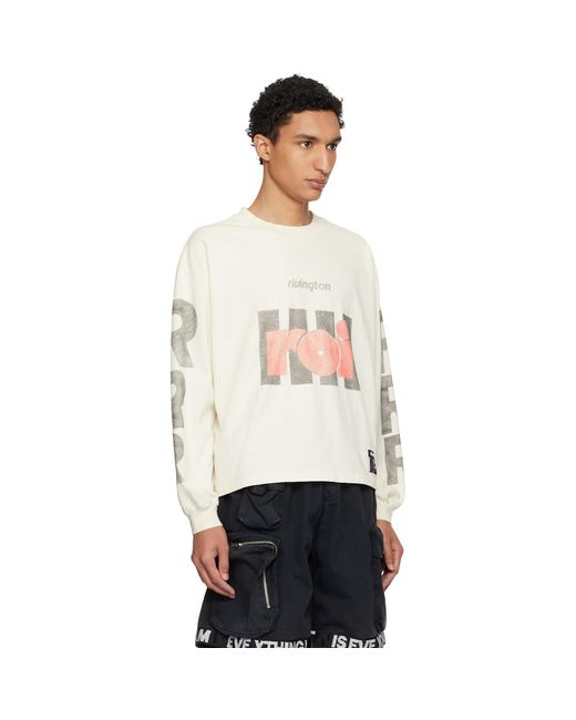 RIVINGTON roi Rebis Black Off- 'Roi' Garden Long Sleeve T-Shirt for men
