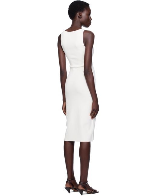 Robe Débardeur Midi Courte Blanche Totême  en coloris Black