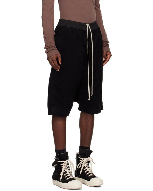 Rick Owens Black Pods Shorts for men