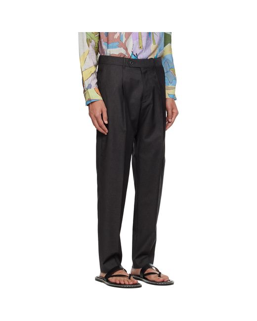 Paul Smith Black Pleated Trousers for men