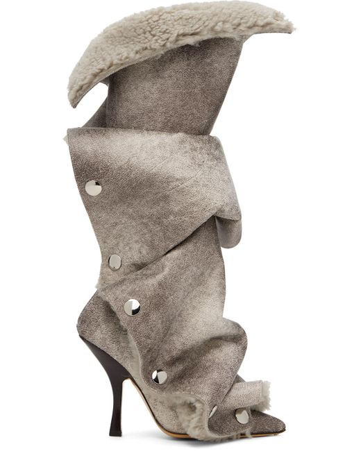 Y. Project Gray Snap Boots