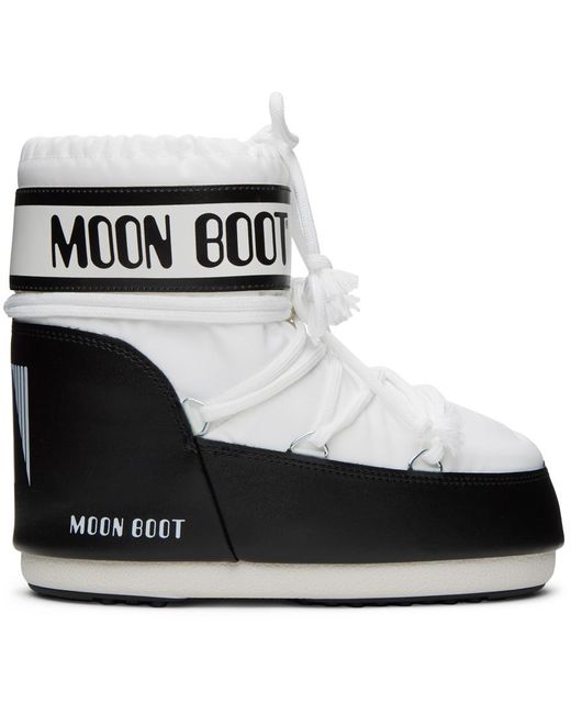 Bottes basses icon blanches Moon Boot pour homme en coloris Black