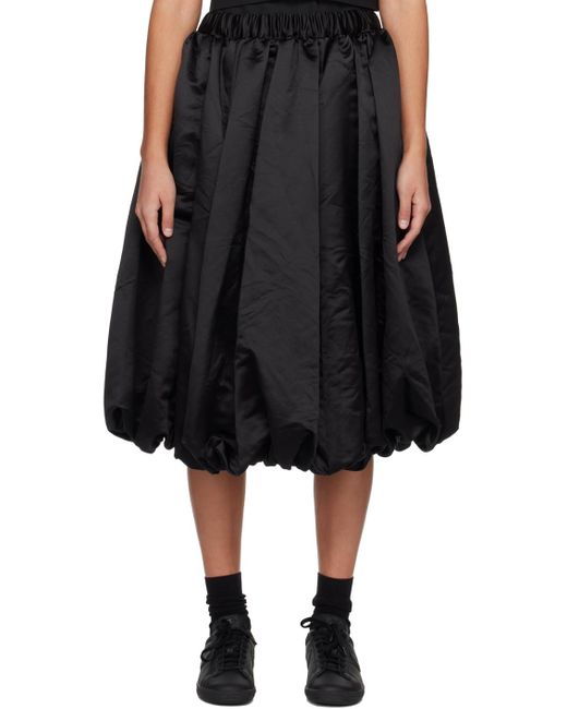 COMME DES GARÇON BLACK Black Comme Des Garçons Gathe Midi Skirt