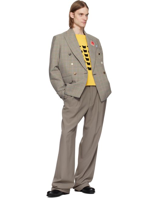 メンズ Charles Jeffrey ベージュ Edinburgh テーラードジャケット Multicolor