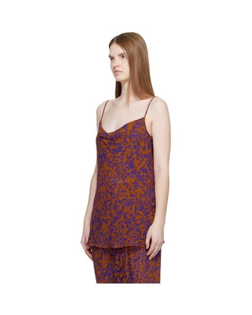 Dries Van Noten Red Pattern Camisole