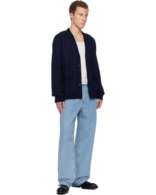 Givenchy Blue V-Neck Cardigan for men
