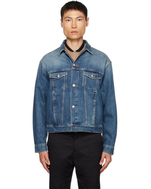 Burberry Blue Faded Denim Jacket for men