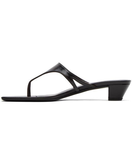 The Row Black Graphic Sandals