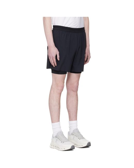 On Shoes Black 5 Performance 2/1 Shorts for men