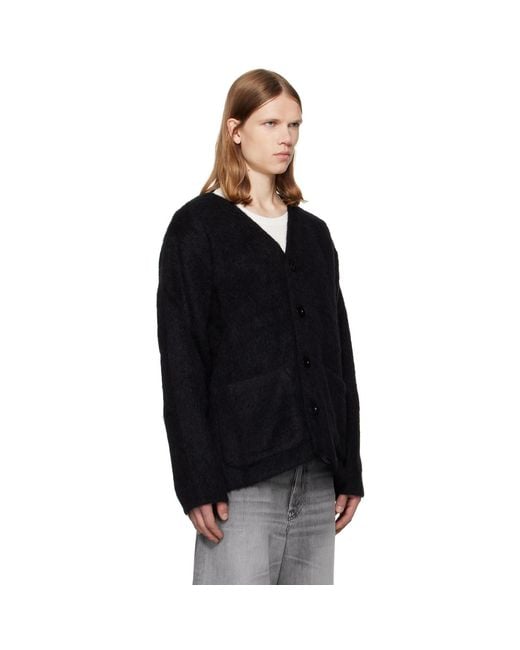 Our Legacy Black Wool Cardigan for men