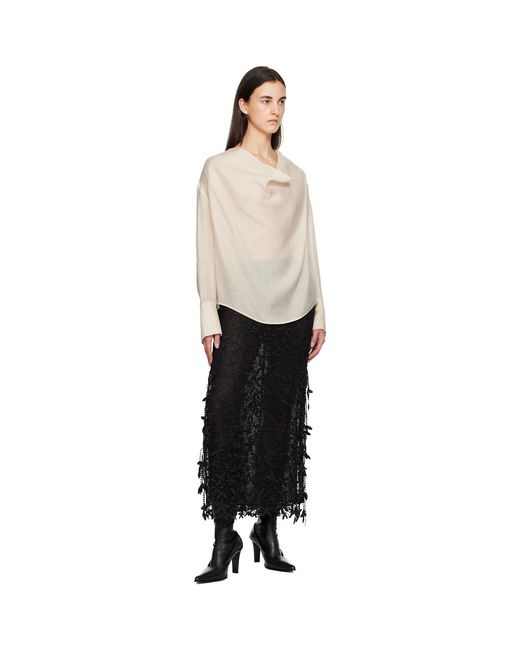 Totême White Off- Cowl Blouse