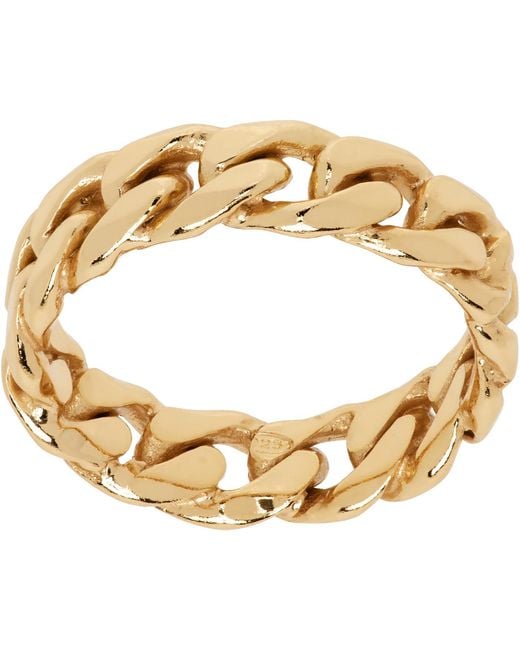 Emanuele Bicocchi Metallic Chain Ring for men