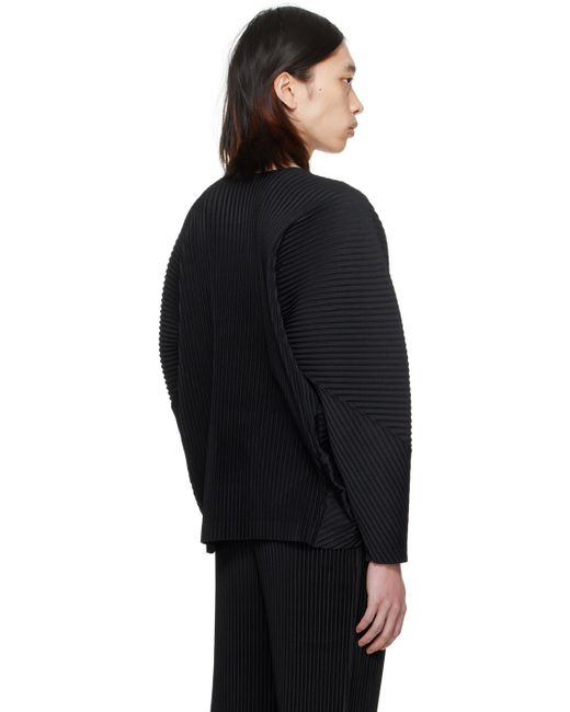 Homme Plissé Issey Miyake Homme Plissé Issey Miyake Black Monthly Color January Long Sleeve T-shirt for men