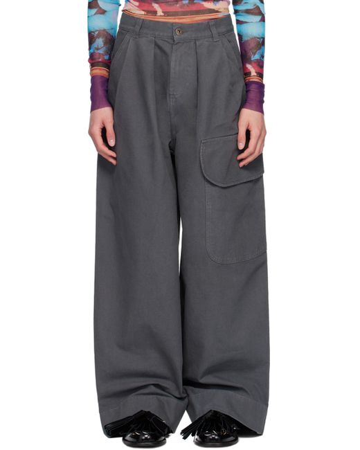 J.W. Anderson Black Oversize Pocket Cargo Pants for men