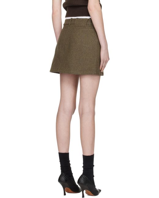 Minijupe Verte A.P.C. en coloris Black