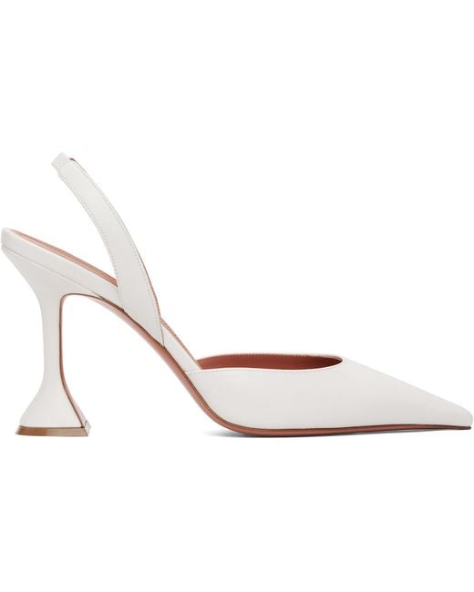 AMINA MUADDI White Holli Sling 95 Heels