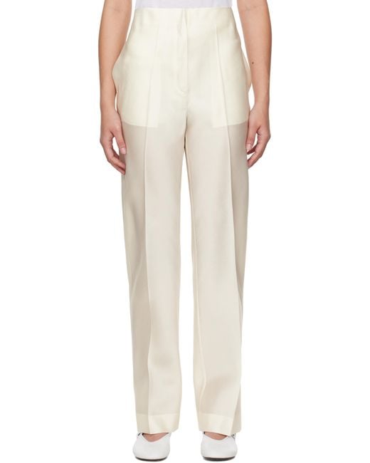 GIA STUDIOS Natural Off- Gala Trousers