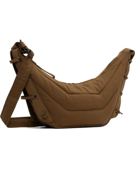 Lemaire Black Tan Small Soft Game Bag for men