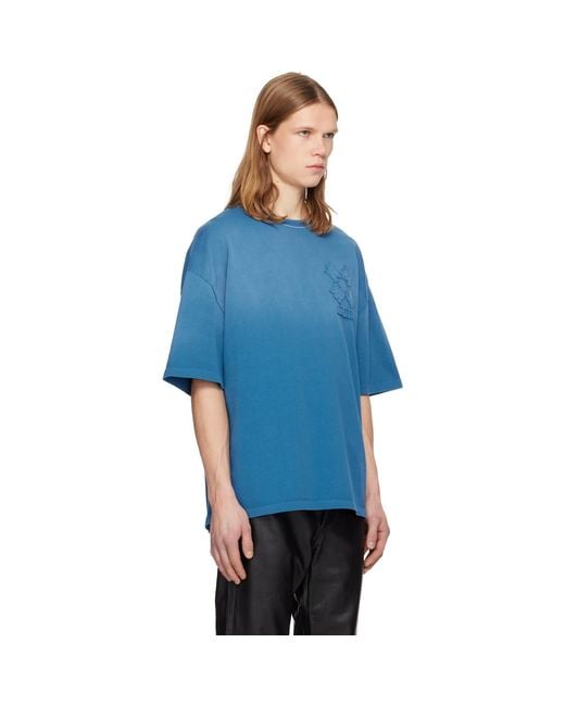 Amiri Blue Ma Quad Oversized T-Shirt for men