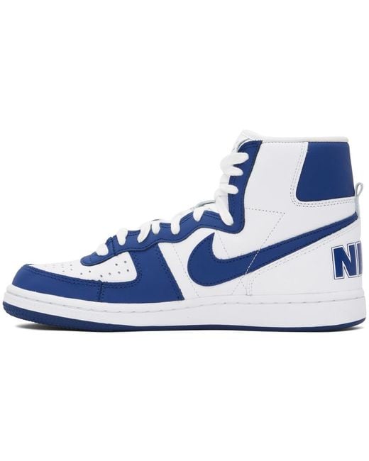 Comme des Garçons Blue & White Nike Edition Terminator High Sneakers