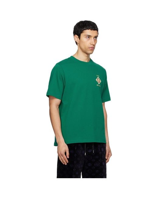 Casablanca Green Plafond Orne De Musique Short Sleeve T-Shirt for men
