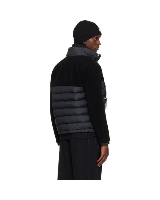 Moncler Black Mistral Teddy Short Down Jacket for men