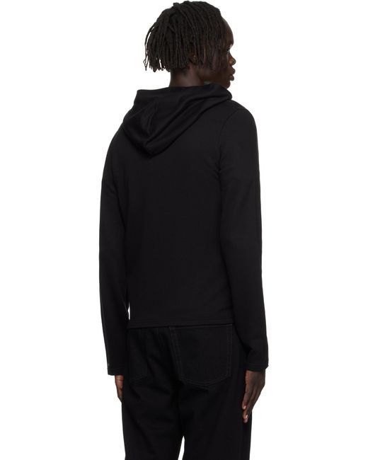 Acne Black Heart Logo Hoodie for men