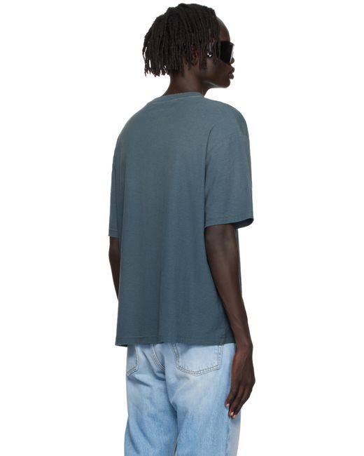Acne Black Logo Relaxed Fit T-Shirt for men