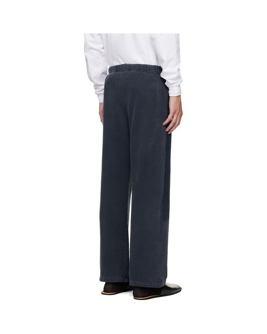 Les Tien Blue Heavyweight Carpenter Workwear Sweatpants for men